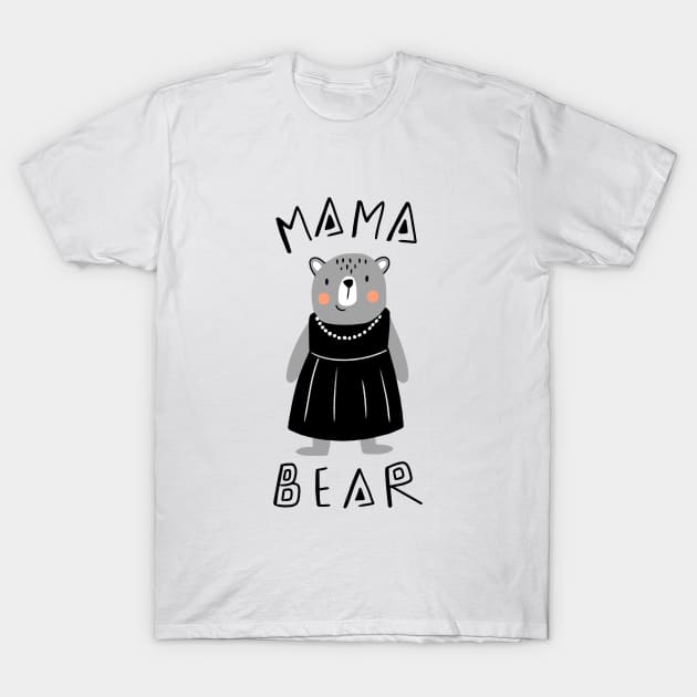 Mama Bear T-Shirt by selenophile